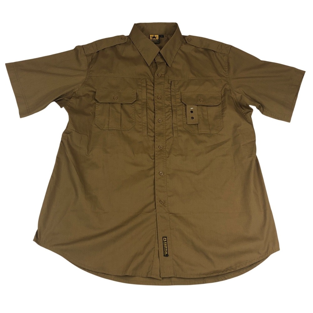 Propper Mens Tactical Ripstop Short Sleeve Shirt Coyote Brown XL Gorpcore F5262